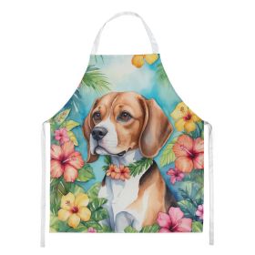 Beagle Luau Apron Cooking Kitchen Server Baking Crafts Gardening for Adult Women Men, Unisex, Large, Multicolor