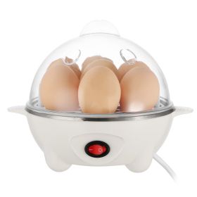 1Pc Electric Egg Cooker For Daily Breakfast Preparation 7-Capacity Hard-Boiled Egg Maker With Auto-Off Measuring Cup For Hard Boiled Steamed Vege (Option: White)